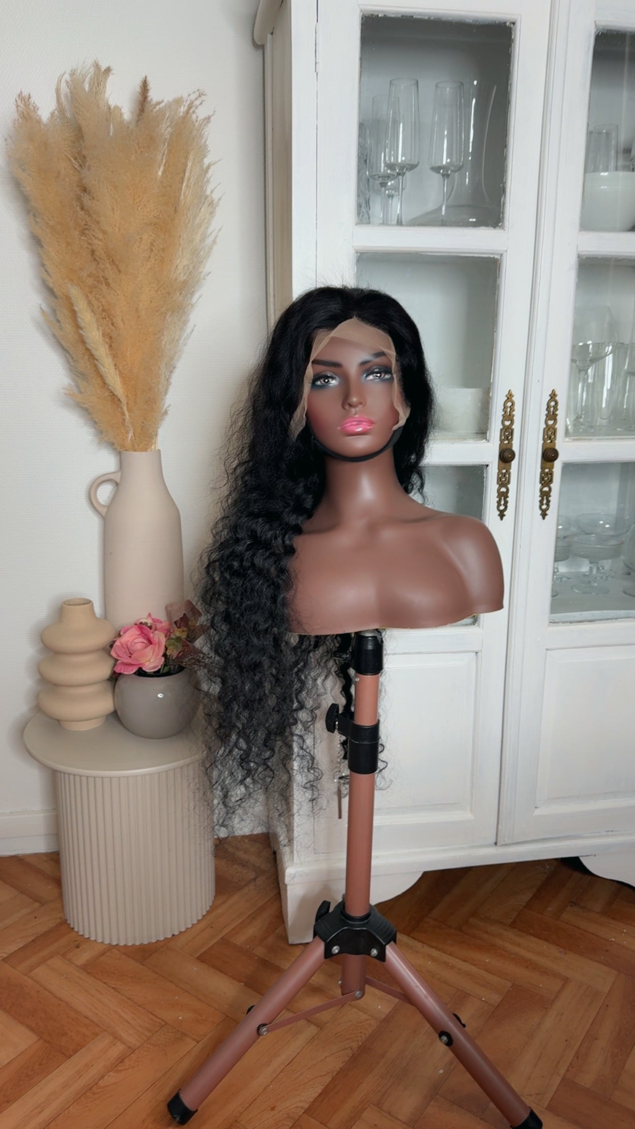 Perruque Lace Front Ondulée Deep Wave Noire