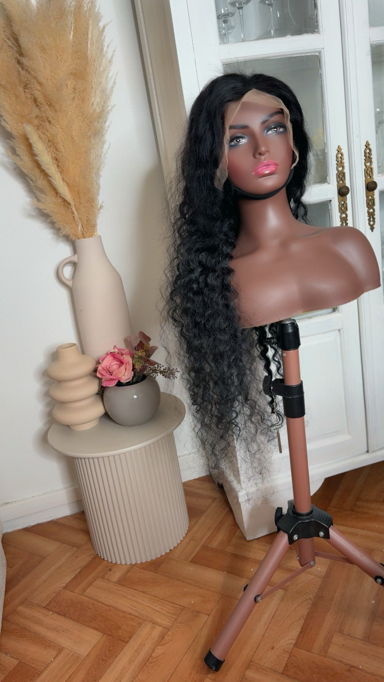Perruque Lace Front Ondulée Deep Wave Noire